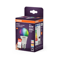 OSRAM Smart+ Lampe mit ZigBee Technologie, 9W, A60, matt, Sockel E27, Lichtfarbe RGBW einstellbar, 806lm