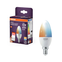 Lámpara OSRAM Smart+ con tecnología ZigBee, 5 W, equivalente a 40 W, casquillo E14, color de luz blanco regulable, 470 lm