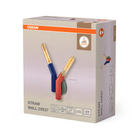 Aplique de paja OSRAM DECOR, 2 luces, E27, Multicolor