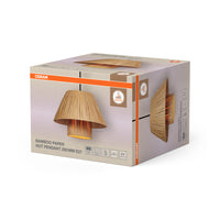 Lámpara colgante de papel de bambú OSRAM DECOR marrón, 280 mm, E27