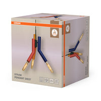 Lámpara colgante OSRAM DECOR Straw, 3 bombillas, E27, multicolor