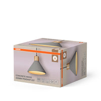 Lámpara colgante OSRAM DECOR Concrete Wood, E27, 220 mm