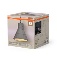 Lámpara colgante de hormigón OSRAM DECOR, E27, 200 mm