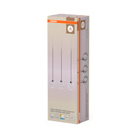 Lámpara colgante OSRAM DECOR Circle, 3 colgantes, 20 W, Click CCT Negro