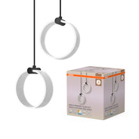 Lámpara colgante OSRAM DECOR Circle, 2 colgantes, 14 W, Click CCT Negro