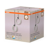 Lámpara colgante OSRAM DECOR Circle, 2 colgantes, 14 W, Click CCT Negro