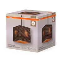 Lámpara colgante OSRAM DECOR Decor Cardboard Square marrón, E27