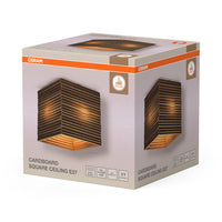 Lámpara de techo OSRAM DECOR Decor Cardboard Square marrón, E27
