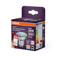 OSRAM Smart+ Reflektorlampe mit ZigBee Technologie, 4,9W, PAR16, Lichtfarbe RGBW einstellbar, Sockel GU10, 1er Pack