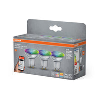 Lámpara LED OSRAM Matter SMART+ RGBW multicolor (ex 32W) 5W / 2700-6500K GU10 3 piezas