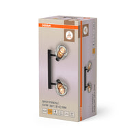 OSRAM DECOR Spot Firefly Deckenleuchte, OSRAM Lampe inklusive, schwarz, 2 x 2.8W, E14