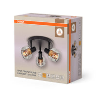 Lámpara de techo OSRAM DECOR Spot Firefly, negra, bombilla OSRAM incluida, 3 x 2,8 W, E14