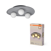 Lámpara de techo OSRAM DECOR Concrete Nest, gris, 3 luces, G9