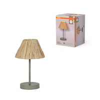 Lámpara de mesa OSRAM DECOR Decor Raffia verde-marrón, E27, 200 mm