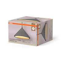 Lámpara colgante piramidal de hormigón OSRAM DECOR, E27, 250 mm