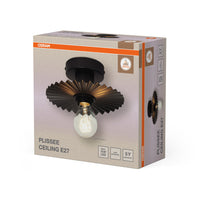 Lámpara de techo plisada OSRAM DECOR E27 gris oscuro