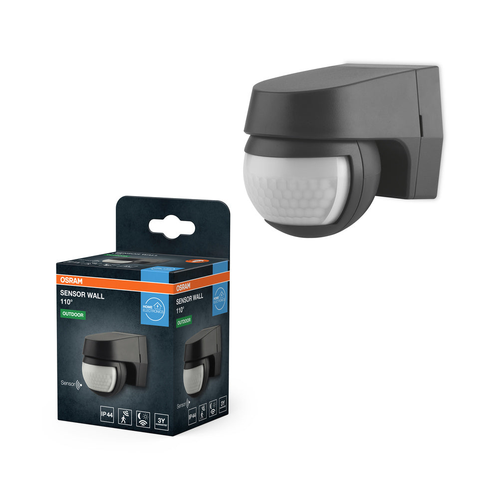 Sensor de movimiento y luz de pared OSRAM Sensor 110 grados gris oscuro