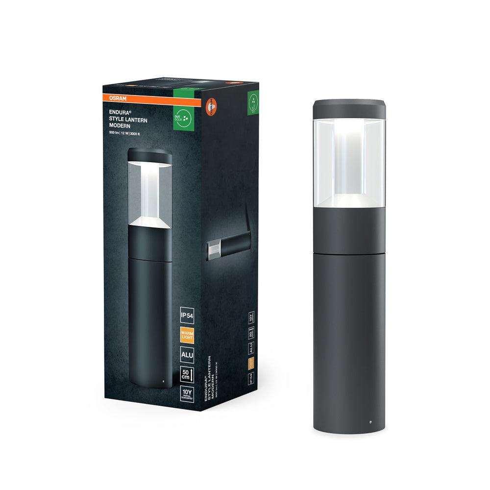 OSRAM LED ENDURA STYLE LANTERN MODERN Gartenpylone, Außenleuchte, Warmweiß, 50 cm