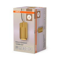 Lámpara colgante OSRAM DECOR Mold, 155 mm, 1 bombilla E27, color dorado