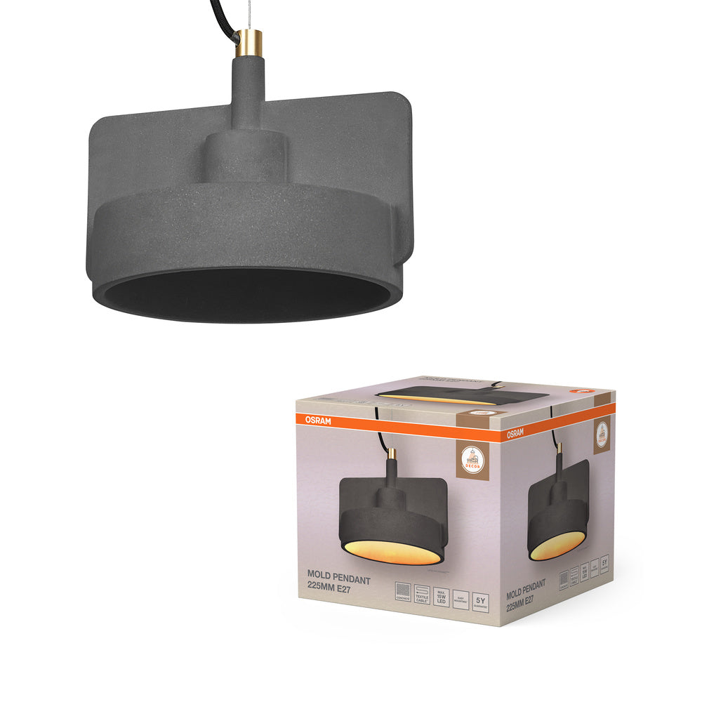 OSRAM DECOR Mold Pendant Pendelleuchte 225MM 1xE27 Dark Gray