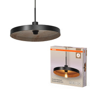Lámpara colgante OSRAM DECOR Plate E27, madera negra