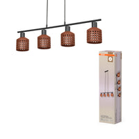 Lámpara colgante OSRAM DECOR Clay Windows LN 4xE27 Marrón