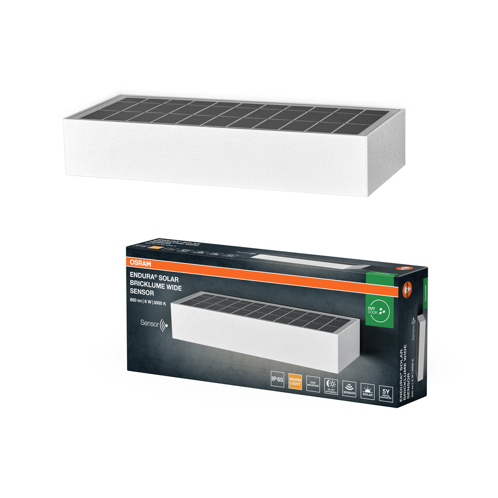 Aplique solar de pared OSRAM ENDURA STYLE BRICKLUME, 6 W, blanco