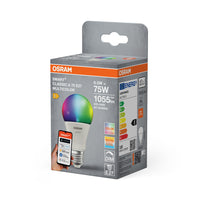 Lámpara LED OSRAM Matter SMART+, efecto escarcha, RGB, 9,5 W, 1055 lm, E27