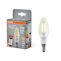 Lámpara regulable OSRAM Matter SMART+ en forma de vela 4W / 2700K blanco cálido E14