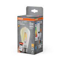 Lámpara LED OSRAM Matter SMART+ regulable (ex 60W) 6W / 2700K Blanco cálido E27