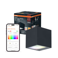 OSRAM SMART+ Aplique LED WiFi Brick Up/Down gris oscuro, 14 W, 550 lm, RGB+W 3000 K, WiFi, Alexa, IP44 para exterior