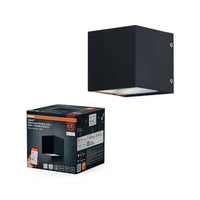 OSRAM SMART+ Matter Aplique LED de haz ajustable, negro, 8 W, 320 lm, RGB+TW 3000-6500 K, WiFi, Alexa, IP44, para exterior