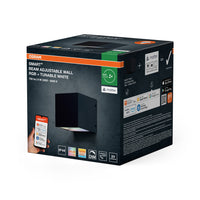 Aplique de pared OSRAM Matter SMART+ Beam, RGB+, TW, 8 W, 3000-6500 K, negro