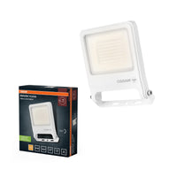 Proyector LED OSRAM ENDURA FLOOD PC 50 W, blanco cálido 3000 K, 5000 lúmenes, protección IP65, cable de conexión de 1 m, blanco, 100 lm/W