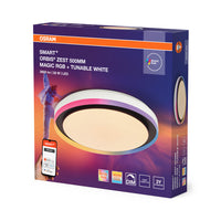 Lámpara de techo OSRAM SMART + WIFI Magic, blanco/negro, 38 W, 50 cm, 1050 lm