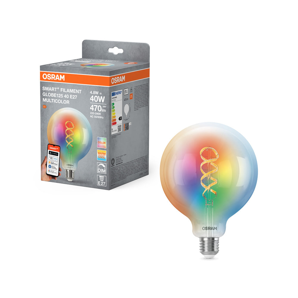 OSRAM Matter SMART+ LED Lampe CLASSIC Edison, RGB, Filamentglas, 4,8W, 470lm, E27