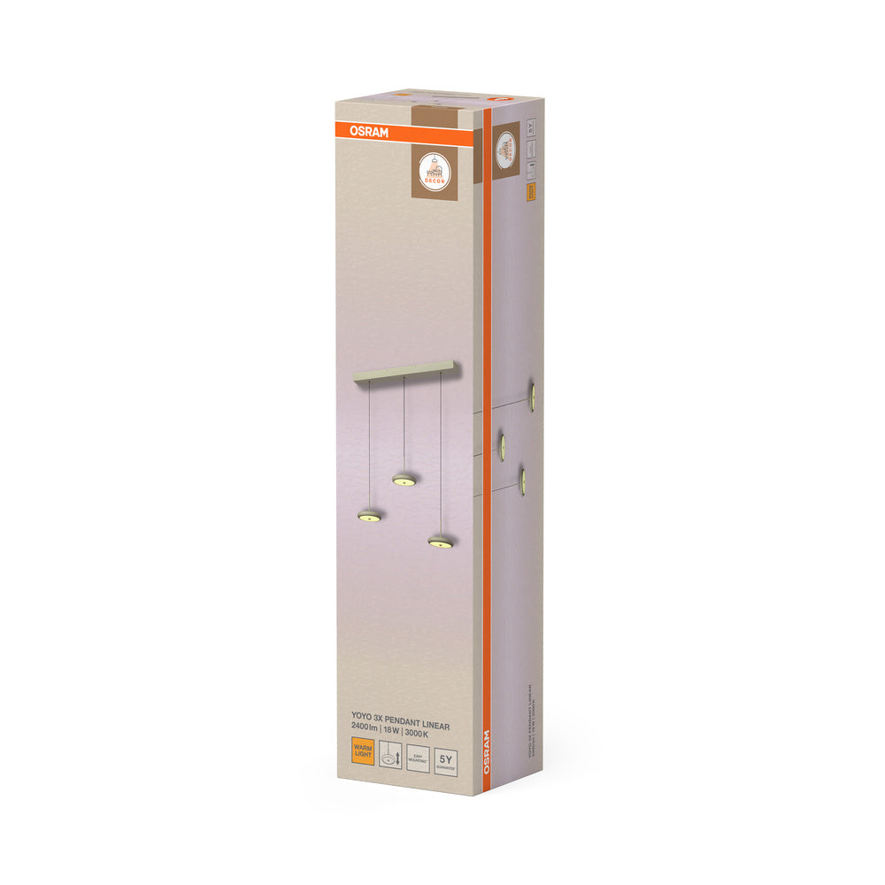 Decor Yoyo Pendant 3XPendant LN 18W 830 Beige