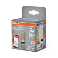OSRAM Wifi SMART+ LED Lampe Tunable White (ex 30W) 3,5W / 2.700-6.500K Pin G9