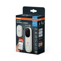 OFERTA - OSRAM Wifi SMART+ Timbre inteligente con cámara para exteriores, blanco + enchufe inteligente gratis