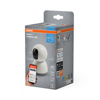 OFERTA - OSRAM Wifi SMART+ Cámara de vigilancia inteligente para interiores, blanca + enchufe inteligente gratis