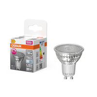 OSRAM LED SUPERSTAR PAR16 Dimmbare LED Reflektorlampe Kaltweiß (4000K), Glas Spot, 5.5W, Ersatz für 50W GU10