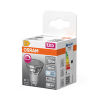 OSRAM LED SUPERSTAR PAR16 Dimmbare LED Reflektorlampe Kaltweiß (4000K), Glas Spot, 5.5W, Ersatz für 50W GU10