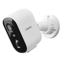 OFERTA - OSRAM Wifi SMART+ Cámara de vigilancia inteligente para exteriores, blanca, con energía solar + enchufe inteligente gratis