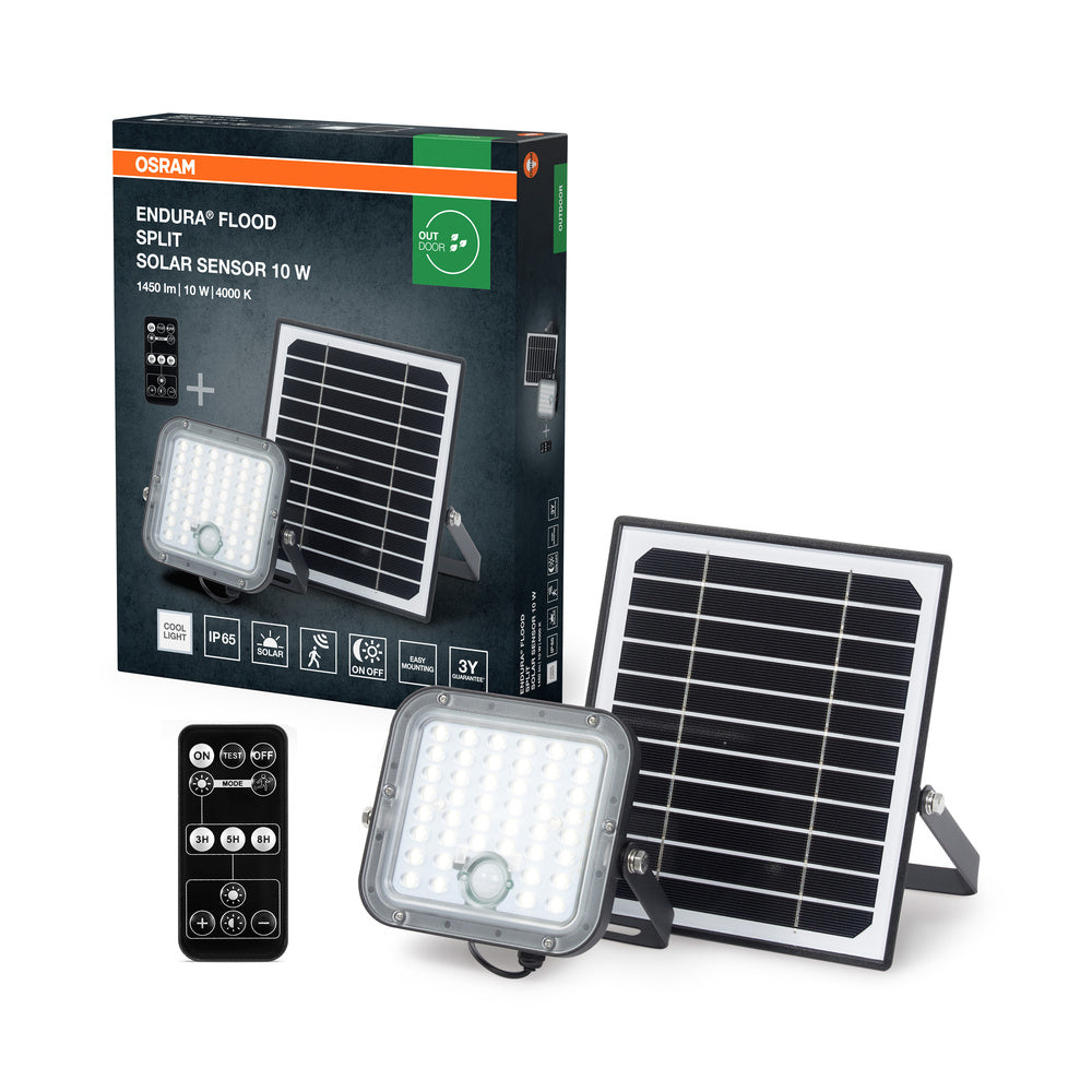 OSRAM LED-Solar-Außenleuchte Endura, schwarz, 10W, 1400lm