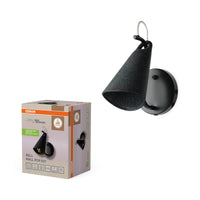 Aplique OSRAM Decor Bell E27 negro, de metal, PCR, con interruptor de encendido/apagado