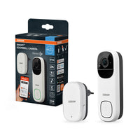OFERTA - OSRAM Wifi SMART+ Timbre inteligente con cámara para exteriores, blanco + enchufe inteligente gratis