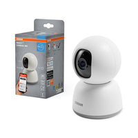 OFERTA - OSRAM Wifi SMART+ Cámara de vigilancia inteligente para interiores, blanca + enchufe inteligente gratis