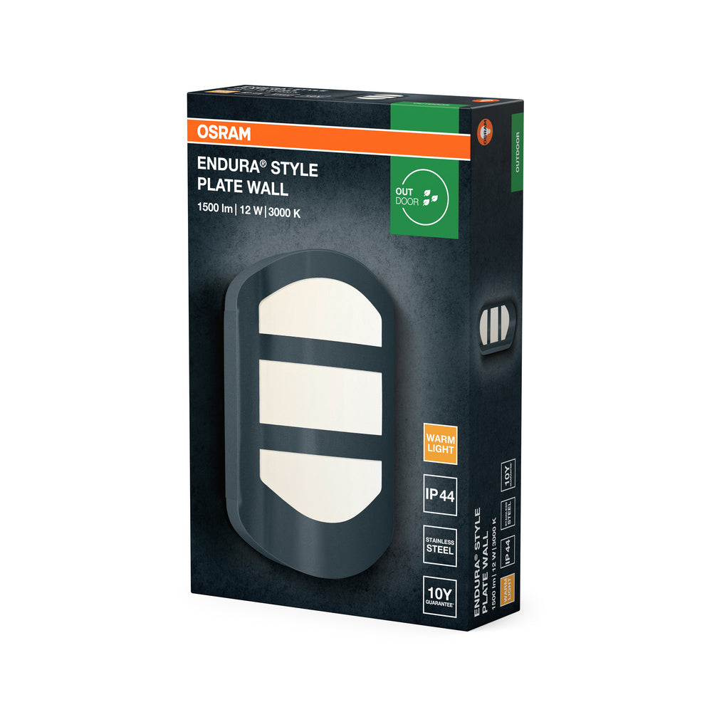 ENDURA STYLE PLATE Wall 12.5W Dark Grey