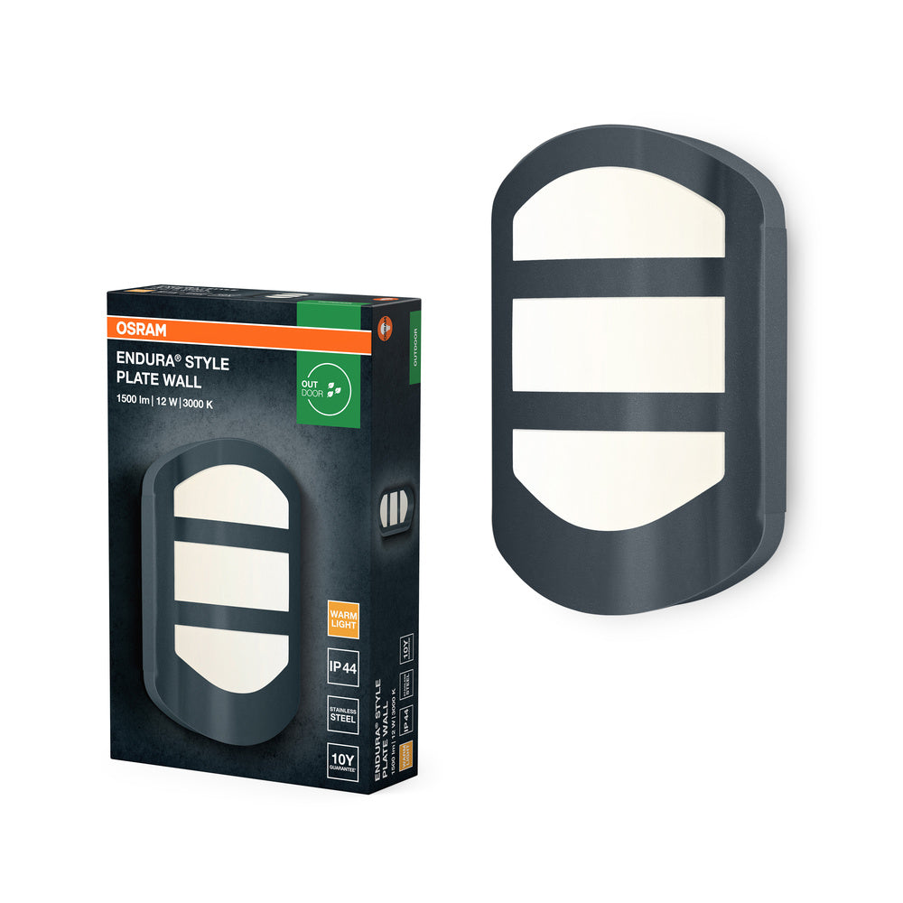 ENDURA STYLE PLATE Wall 12.5W Dark Grey