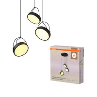 Lámpara colgante OSRAM DECOR Puck 3xPL 36W negra